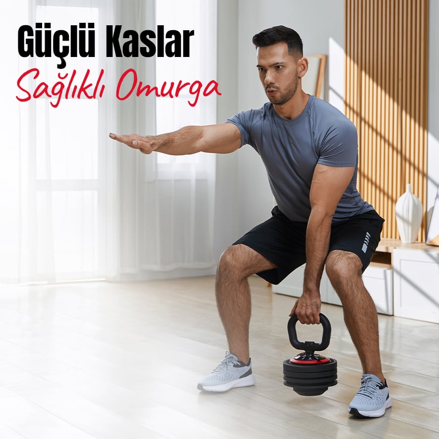 KingSmith 24 KG Ayarlanabilir Dambıl, Barbell ve Kettlebell Seti